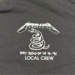 Vintage 1991-92 Black Metallica Local Crew T-Shirt